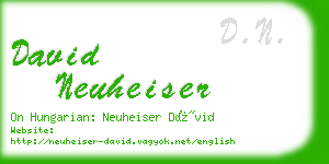 david neuheiser business card